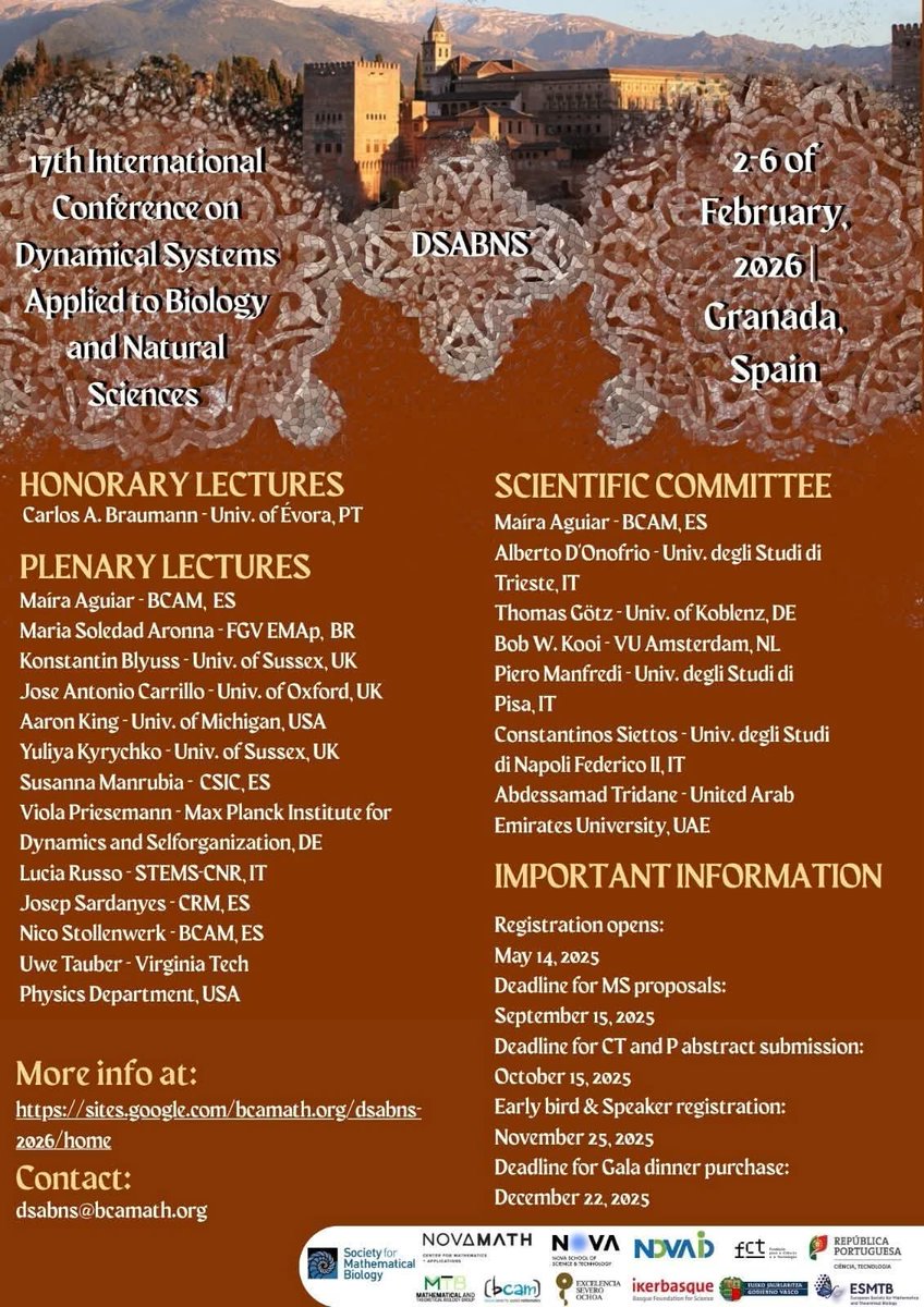 Mathematical and Theoretical Biology - BCAM tweet media