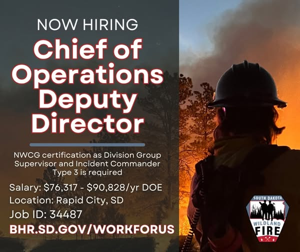 careerssd's tweet photo. The South Dakota Department of Public Safety is looking for a dynamic leader to oversee statewide wildfire management, guide strategic planning, and build firefighting capacity. 
 https://t.co/nEnDXCh4F8 https://t.co/tHO9K8u9uX
