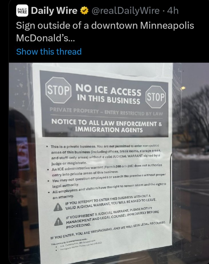 First Hilton, now McDonald's. Both Franchises. This is utterly disgusting.