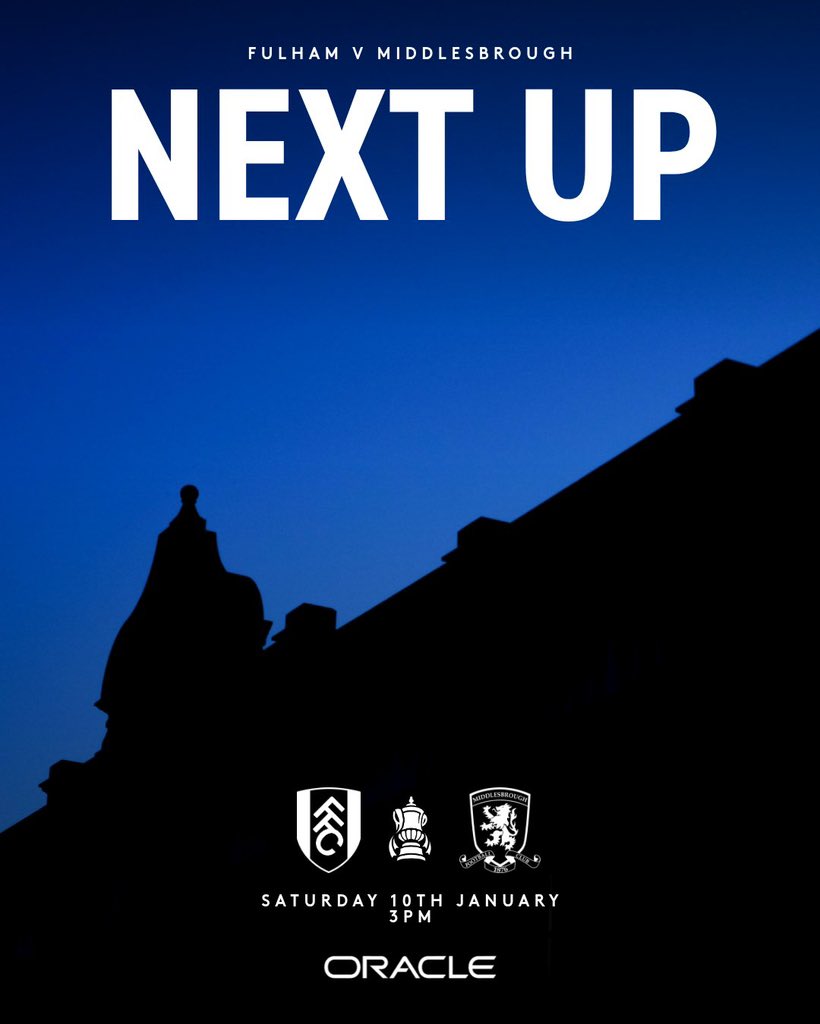 المباراة القادمة – كأس الاتحاد الإنجليزي

فولهام × ميدلسبره
السبت 10 يناير
الساعة 6:00 مساءً بتوقيت مكة المكرمة 

#فولهام #ميدلسبره #كأس_الاتحاد_الإنجليزي