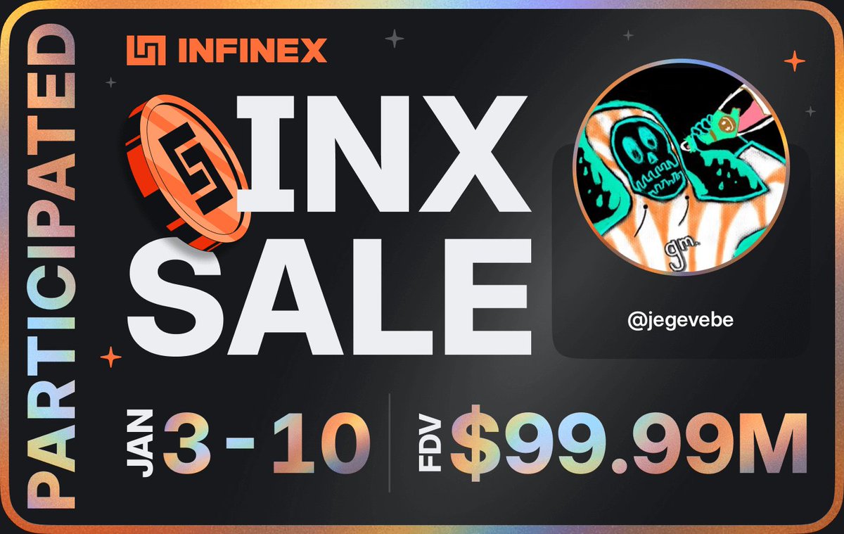 I participated in the <a href="/infinex/">Infinex</a> sale - $99.99M FDV, 3-10 Jan, 2026