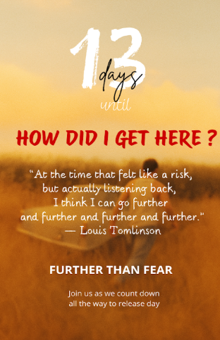 1Dnews_Control's tweet image. Day 13 — Today's theme is : Courage

Courage is taking a risk and then realizing you’re capable of more.

#28DaysCountdownToHDIGH #13DaysLeft #LouisTomlinson #HowDidIGetHere