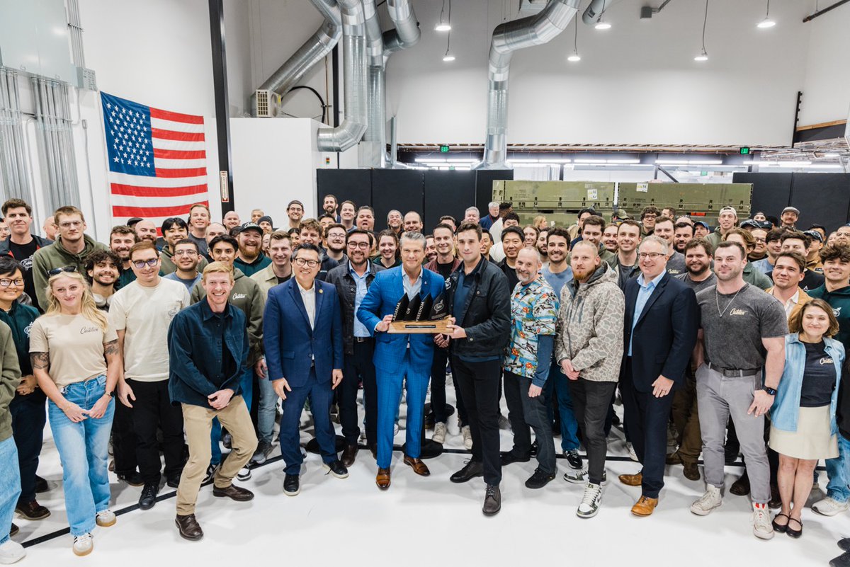 It’s been an exciting day here at <a href="/castelion/"></a>, hosting the Arsenal of Freedom Tour.

Thank you to <a href="/SecWar/">Secretary of War Pete Hegseth</a> for taking the time to visit our California headquarters and meet our team of talented engineers.

We’re building at the speed and scale that our national security
