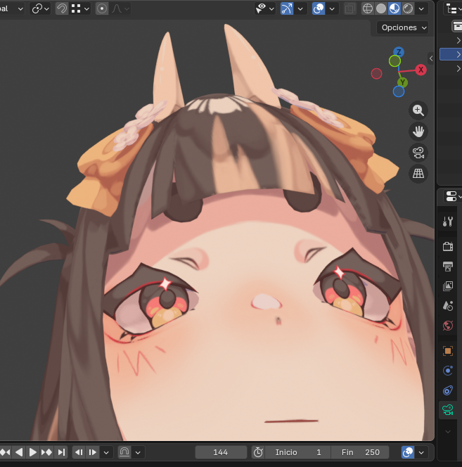 minmon088's tweet image. [ UNI ] 3d !!
.
.
en lo que estuve ausente hice mi primer modelado de personaje y en blender !! :3