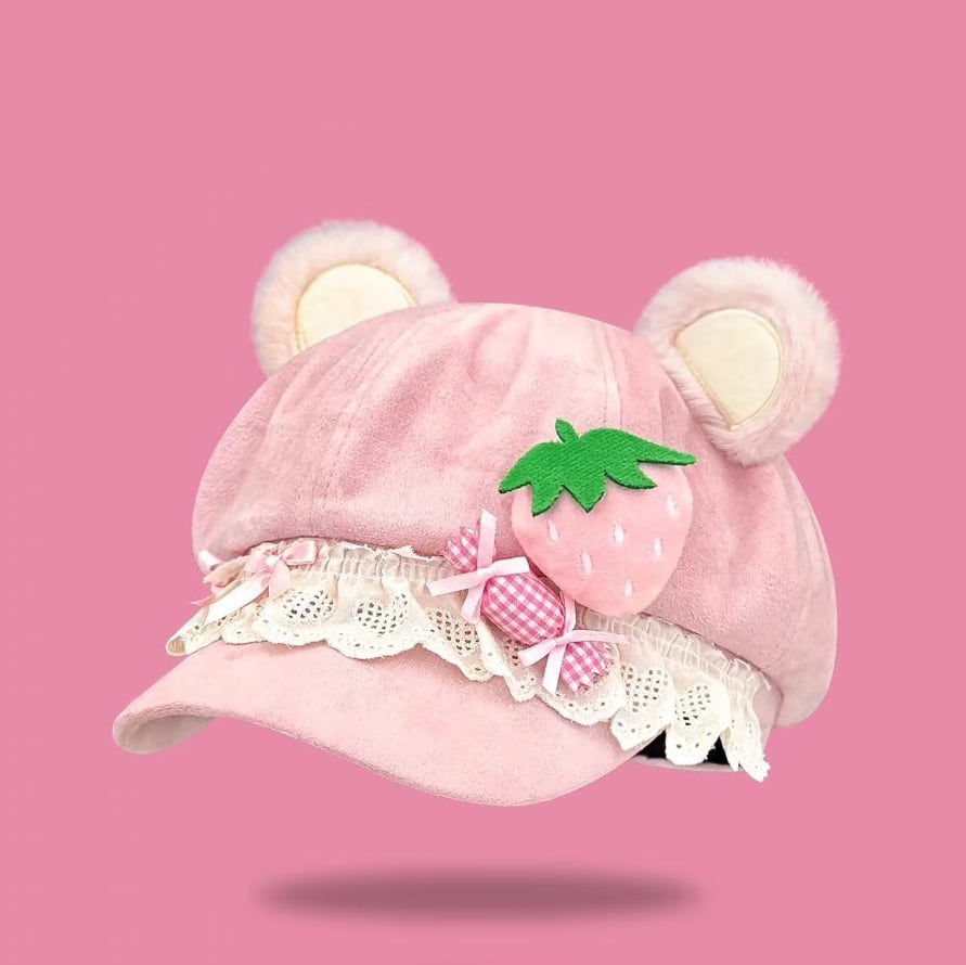 yumekawa_girl77's tweet image. 全３カラー　フリル付きクマ耳キャップ💖
yumekawagirl.com/items/129405088