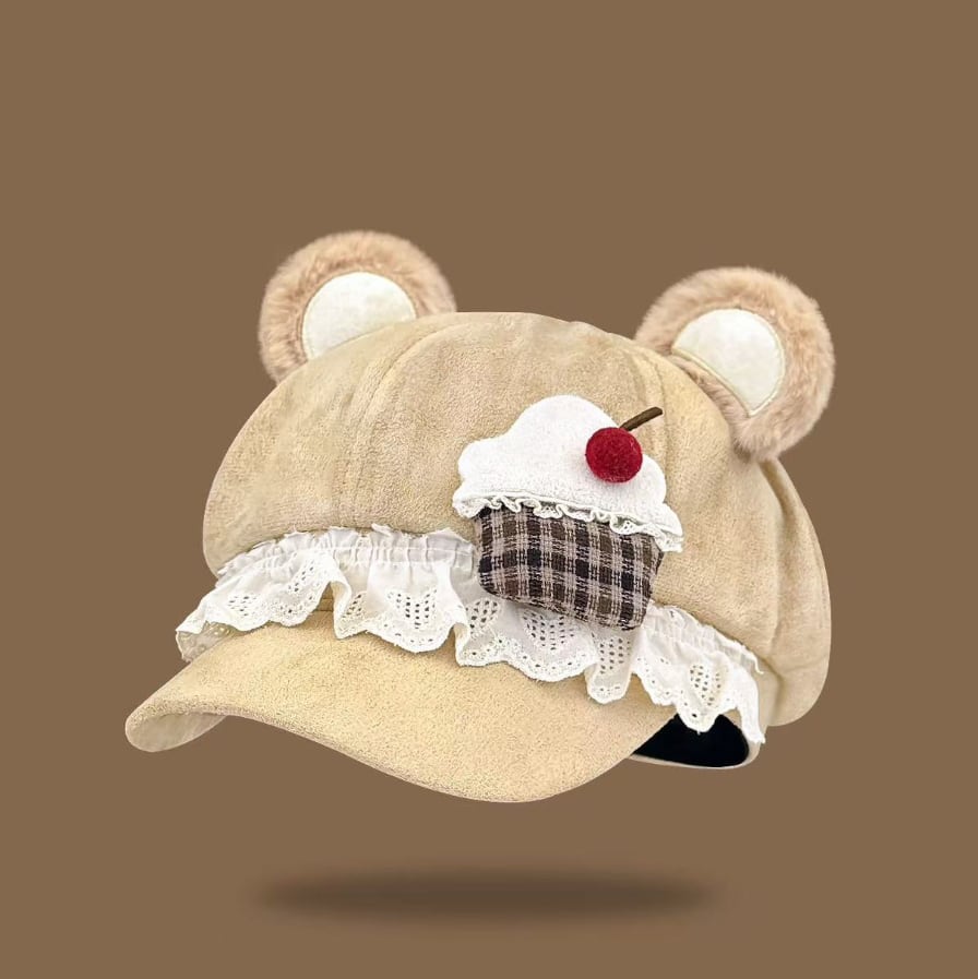 yumekawa_girl77's tweet image. 全３カラー　フリル付きクマ耳キャップ💖
yumekawagirl.com/items/129405088