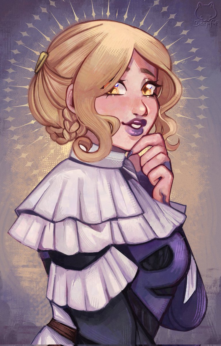 beepifur's tweet image. I did finish it at the end 👹🩷 Marieee #warframefanart #tennocreate