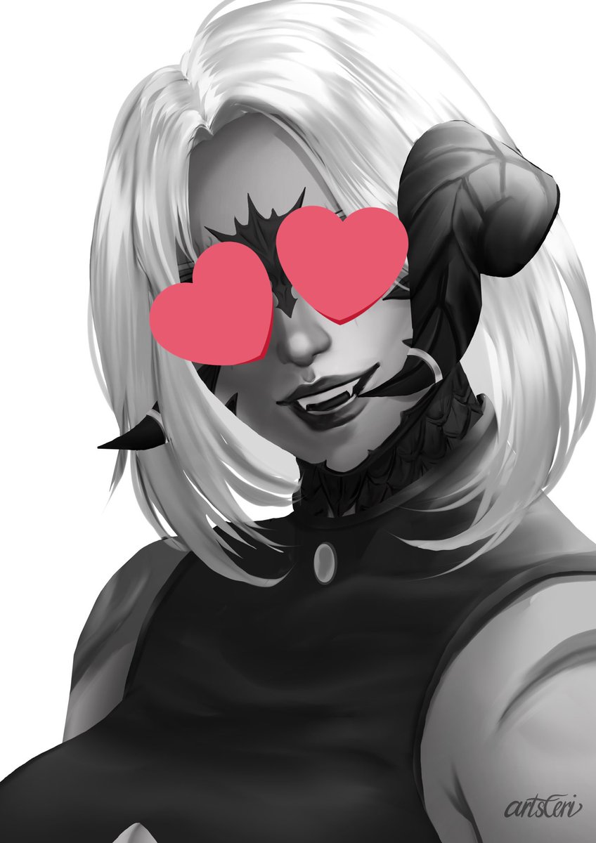 BnW portrait done for <a href="/Minitsu_/">Minitsu</a>  ❤️

If you want to view the full art i am slowly transferring to the sky app so follow me there! Thank you so much!

#FFXIVART