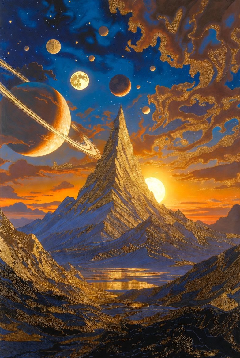 Cosmic Blue and Gold