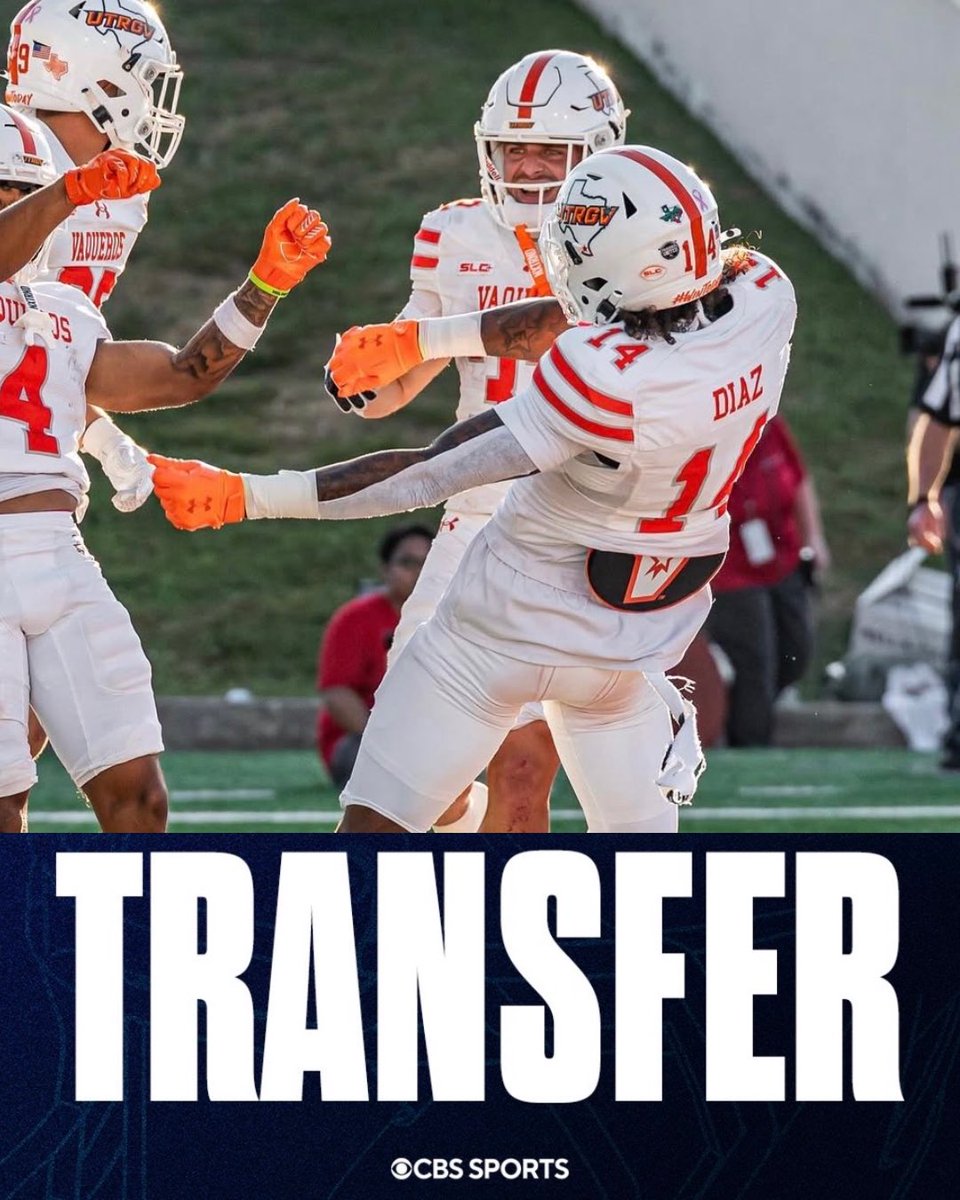 mzenitz's tweet image. Iowa has landed a commitment from popular UT Rio Grande Valley wide receiver transfer Tony Diaz, his agent @flamp76 tells @CBSSports.

Diaz (@Tdiqz14) posted 67 catches, 881 yards and 11 touchdowns as a freshman this season.