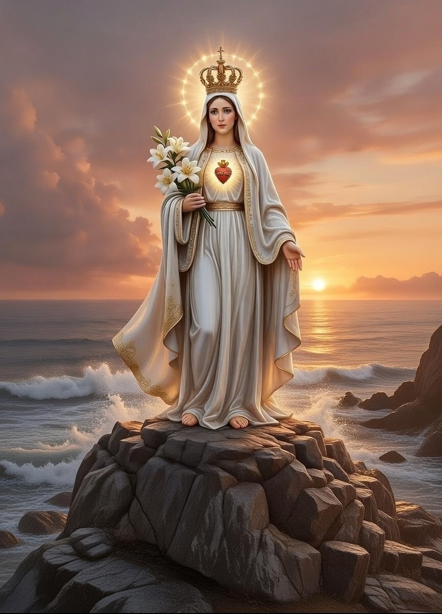 DianaMargot_'s tweet image. “No debes estar triste. Yo estaré contigo siempre, y mi Inmaculado Corazón será tu consuelo y el camino que te llevará hacia Dios”.

- La Virgen de Fátima