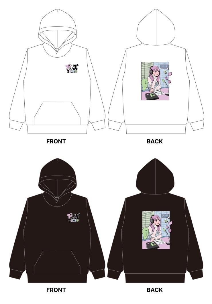 #はためいとふぁん グッズ紹介①

もう私服には迷わない はためいとふぁんオリジナルパーカー
8,000 円(税込)

鮮やかな色使いがかわいい！イラストレーター・Nahさん描き下ろしパーカー

背面には畑芽育がラジオブースでお話しする姿を描いたイラスト
左胸には「FUNTime」のワンポイントロゴも！