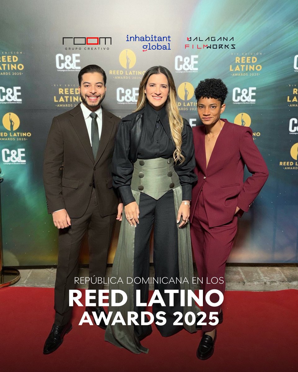 RoomGC's tweet photo. Gracias a los Reed Latino Awards por este reconocimiento y a los medios dominicanos por amplificar este logro. 🇩🇴 Con orgullo compartimos premio junto a @inhabitantglobal y @malaganafilmworks.

¡Vamos por más!❤️

#RoomGC #ReedLatino https://t.co/J1ljffNtOl