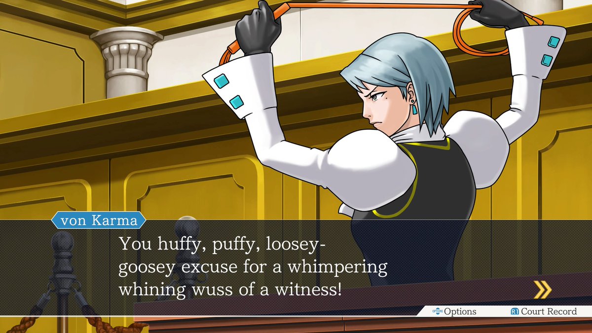 phoenixwrong404's tweet photo. Never understood why do people find Franziska condescending and arrogant attitude annoying 

Because to me, she is funny af 😭😭 https://t.co/NWTe7vm4iH