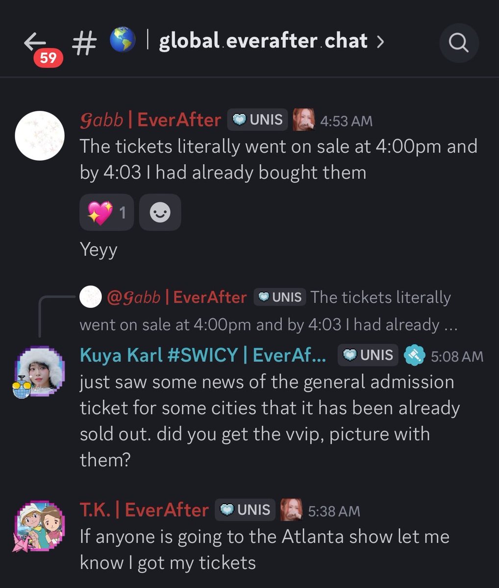 UNIS’s very first US and LATAM Tour, “EverLast,” is just around the corner!

To our EverAfters from the US and LATAM, whether you’re Team Concert or Team Home, we want to invite you and join us in UNISZone’s Discord and connect with fellow EverAfters who are just as excited to