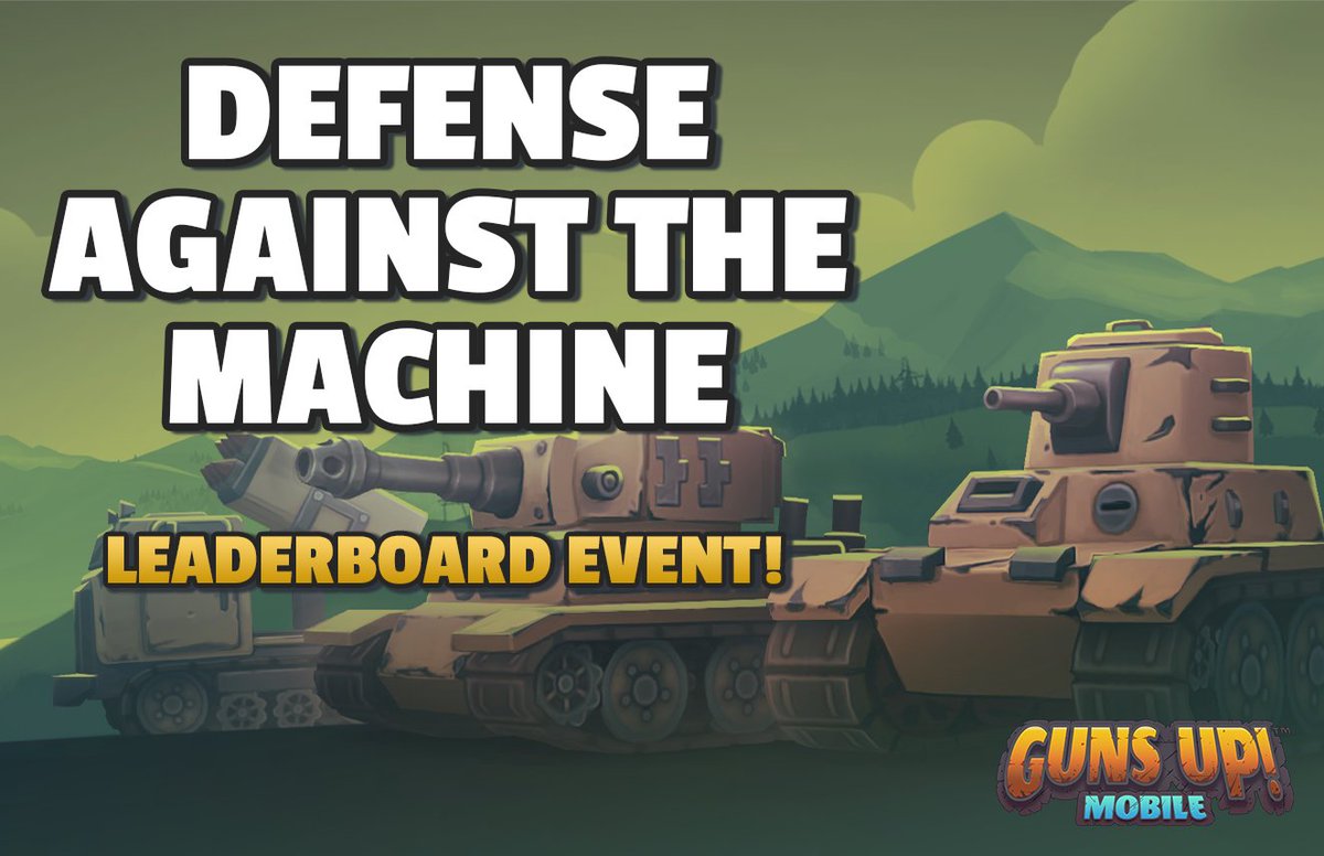 GunsUpMobile's tweet photo. [Defense Against the Machine - Leaderboard Event]
Win Raid Battles with any Vehicle to earn milestone rewards and increase your rank on the leaderboards!

Rewards: Gems, Materials, Keys, and various Tier-based Rewards https://t.co/wdnvYE2wpP