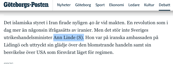 AmirSariaslan's tweet image. Med all respekt, Magdalena Andersson, har du och ditt parti ingen trovärdighet i Iranfrågan. Det var trots allt er minister som firade regimens 40-årsdag med tårta. Vi exiliranier har inte glömt hur ni har fört er genom åren.