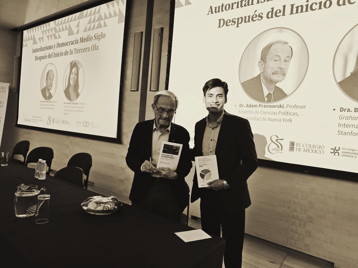 Cuando tuve la oportunidad de conocer al destacado maestro de la Ciencia Política, <a href="/AdamPrzeworski/">Adam Przeworski</a> en su visita a la Ciudad de México, México.

30 / octubre / 2025
Colegio de México