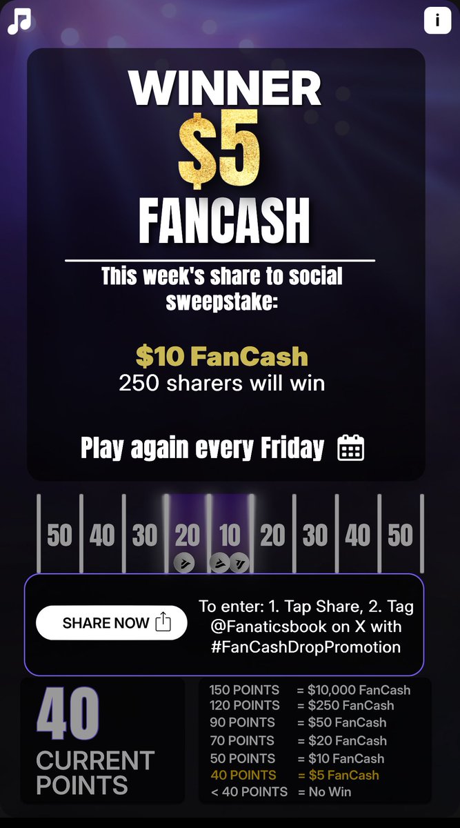 Play the #FanCashDropPromotion today

 fanatics.onelink.me/5kut/p6fykbjo