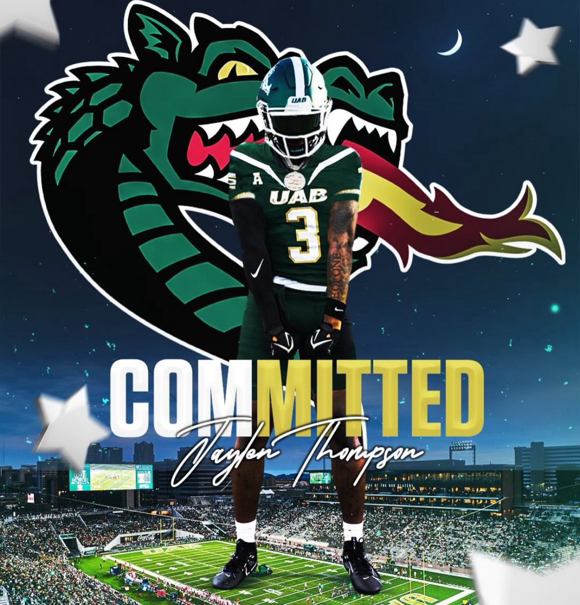 shaynep_media's tweet image. Defensive back transfer Jaylen Thompson commits to UAB

He did not play this season for Memphis, but played in six games (three starts) for Michigan State in 2024 season

Former Riverdale High School standout that has three years of eligibility
