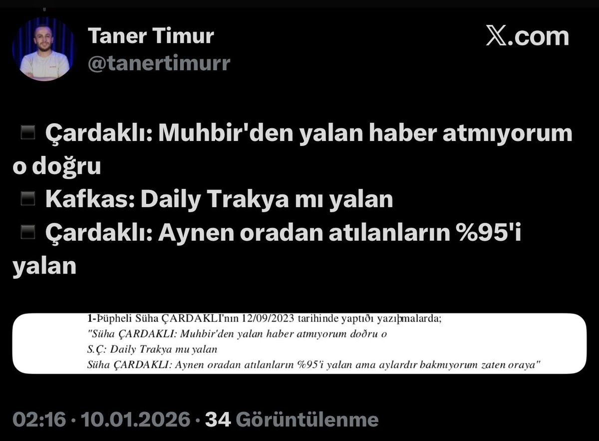 İddianamesinde yalan haber girdiğini itiraf eden, İmamoğlu için “müşterim” diyen, aynı iddianamede para geçişi ispatlanan SÜHA ÇARDAKOĞLU. 

Israrla İsrail lehine de yalan haber girmiş. Acaba bunda da fon var mı ? 

Hem Filistin hem de Suriye meselesinde, Türk dış politikası