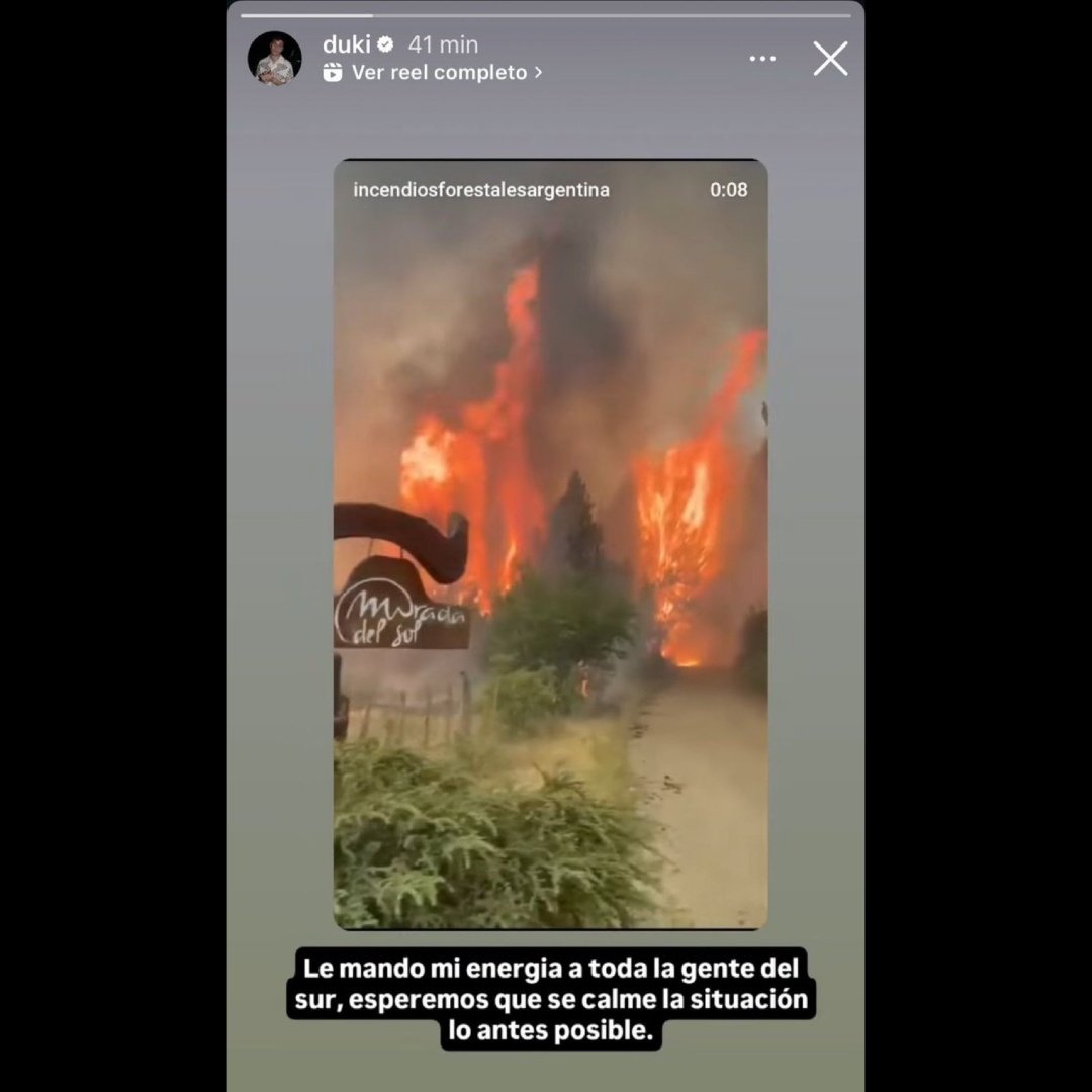 UlisesDavid__'s tweet image. Cuando se está prendiendo fuego el sur pero Duki manda energías