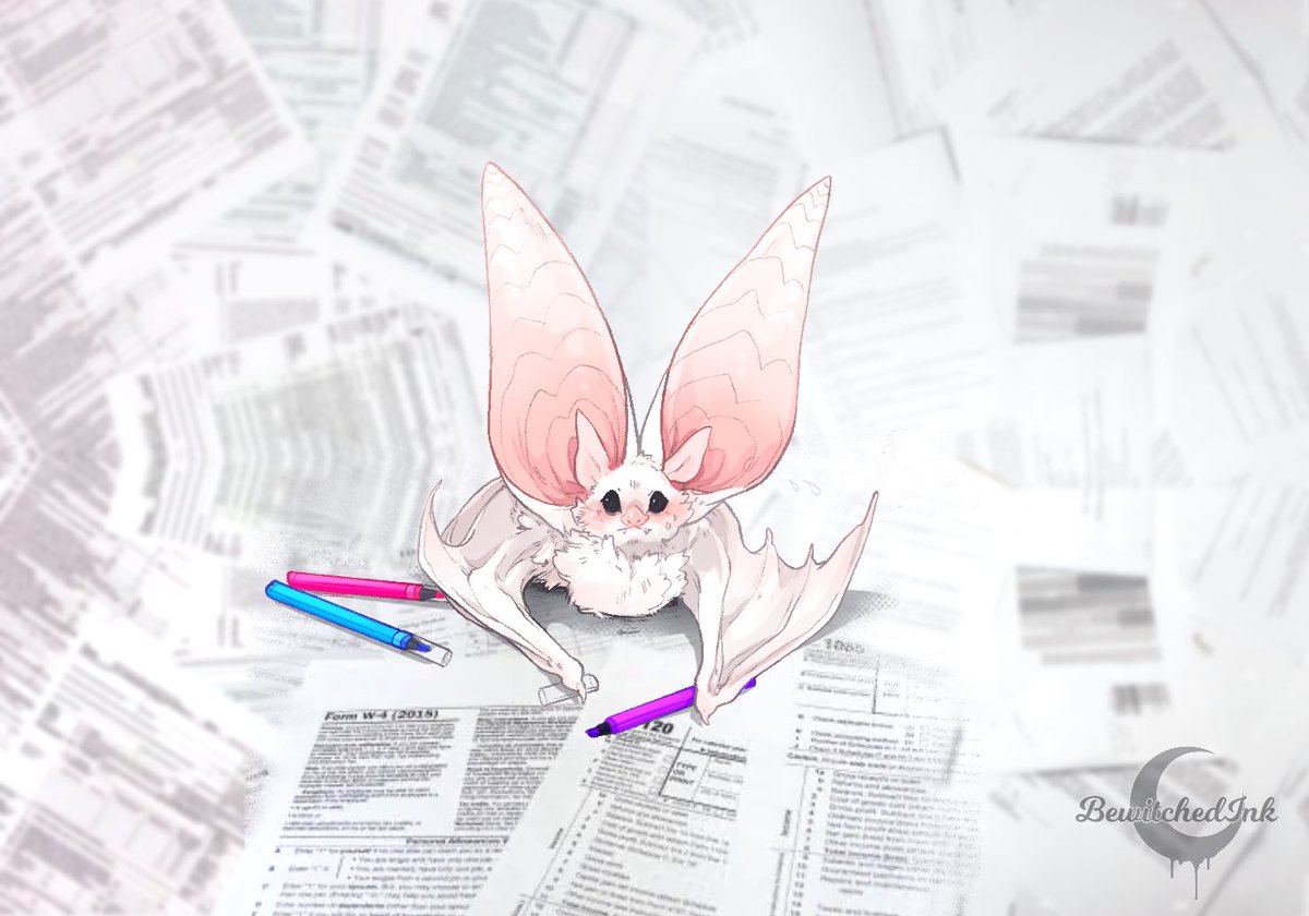 When you’re small and spooky but still gotta do taxes 📄