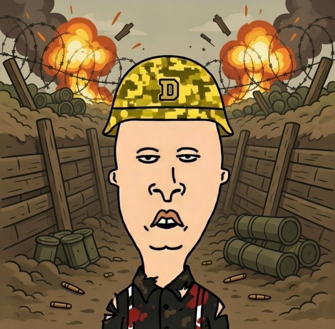 dorkznft's tweet photo. Degen life in the trenches

Dodging rug pulls like artillery, surviving dumps deeper than foxholes and holding the line for that one moonshot 💥 https://t.co/V2HXaUF3WW