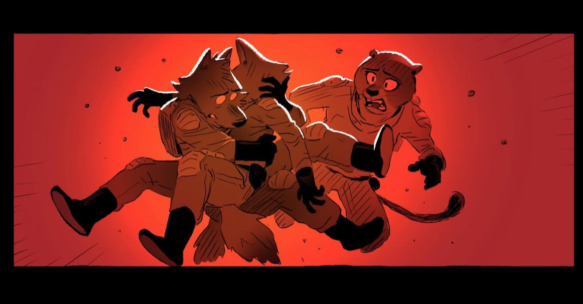 boolinboolin's tweet image. storyboards for an earlier version of the bad guys 2, where diane and kitty were former partners in crime until diane went good, leading to kitty’s arrest. this version was eventually scrapped because diane took up too much of the story’s emotional core