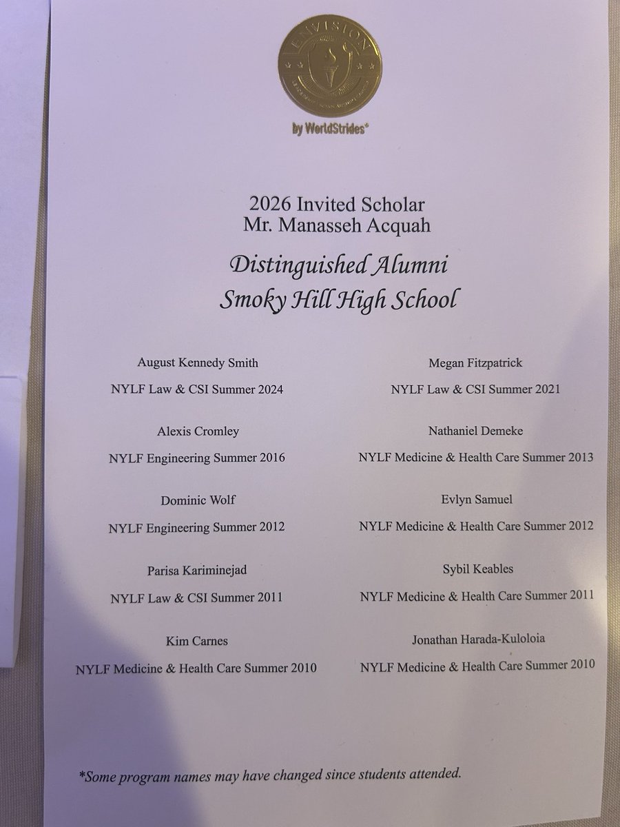 Manasseh5521's tweet image. Proud to be invited to the National Youth Leadership Forum by @EnvisionByWS Excited for what’s ahead and ready to grow even more as a leader. 
@SHBuffFootball 
@CoachRosenbaum 
@Coach_Caruso @CSAPrepStar @CodyHawkins