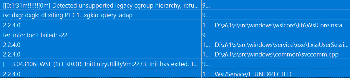 Burbley1's tweet photo. ... turns out Kali doesn't like cgroup1. https://t.co/g0ofnWSt85