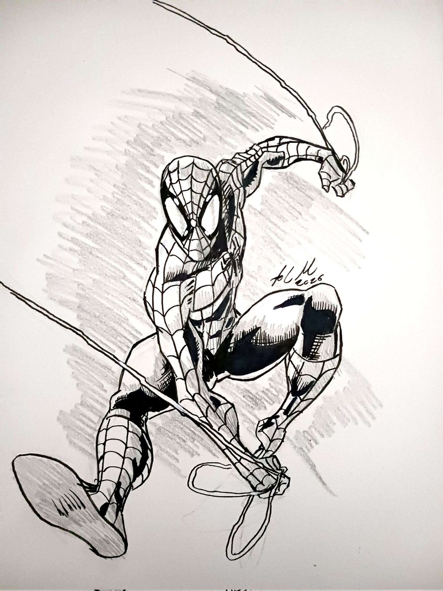 AustinLeeDraws's tweet image. Quick Spiderman sketch i did for fun. 

#spiderman #SpiderManABrandNewDay #marvel #marvelcomics #art #pencilart #inkart #comics