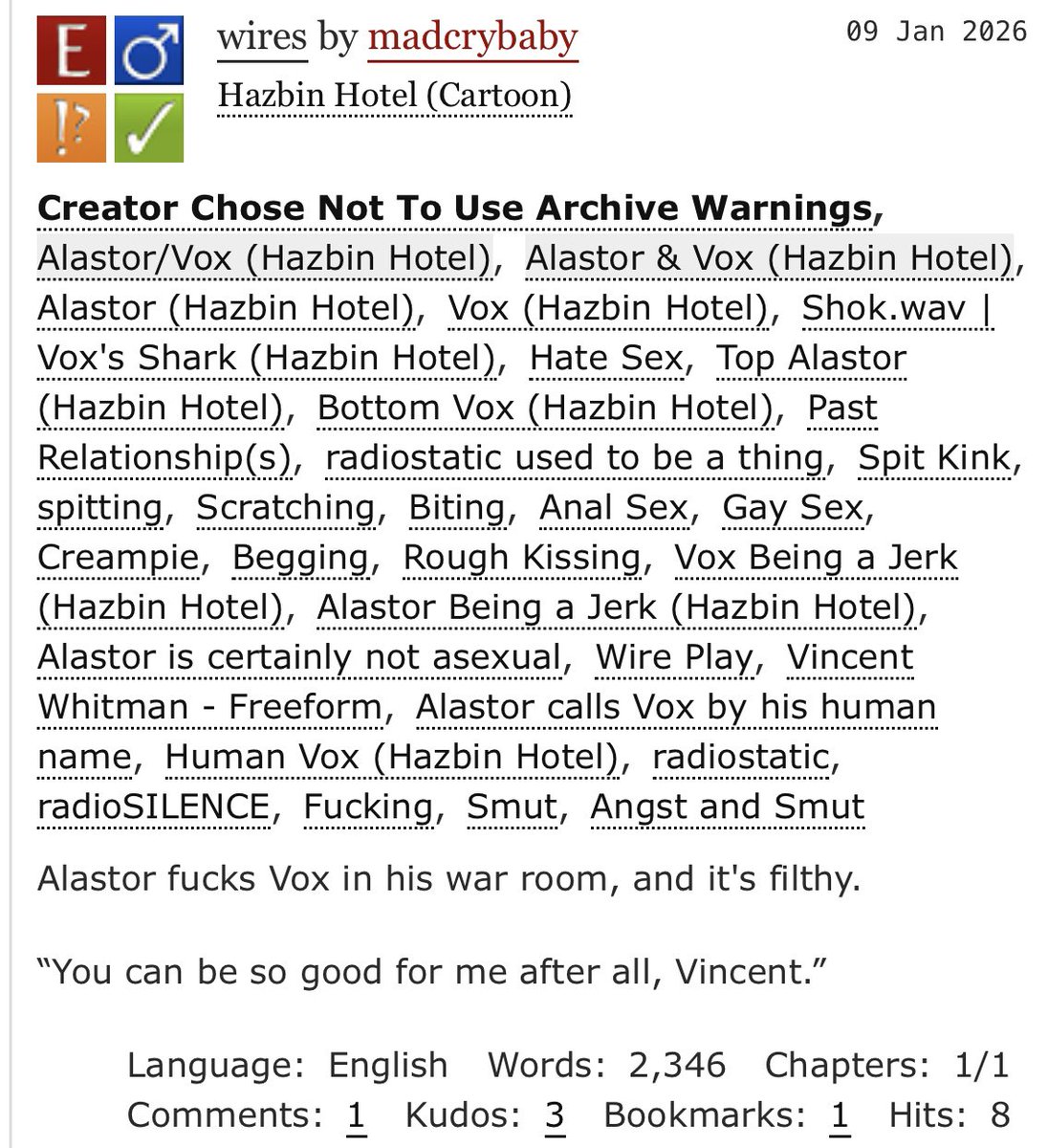 ricksgrassewer's tweet image. haven’t been here in a while but i’ve been working on a few fics, not r&amp;amp;m only. here is my radiostatic hatefuck for the radiostatic fans out there&amp;lt;33 

archiveofourown.org/works/77401626