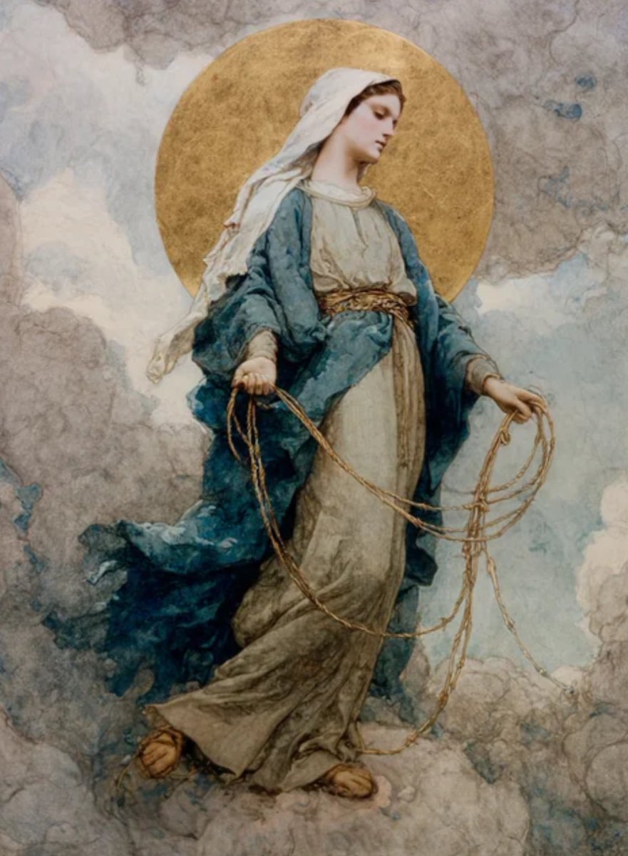 GrainneMcD92925's tweet image. Our Lady Undoer of Knots, release some knots from the souls facing difficulties and struggles, help them turn to you in their time of difficulties. 🕊️