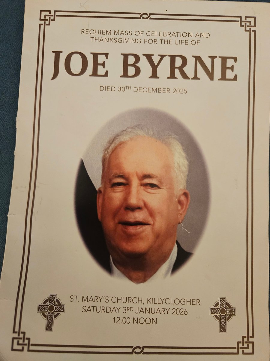 A week has passed since we bade farewell to Joe Byrne,  R.I.P. my beloved friend of 52 years. 
That was on Saturday last , January 3,  following his death in Altnagelvin Hospital, Derry  on December 30. [See my tribute in an earlier post with a slightly longer version on my