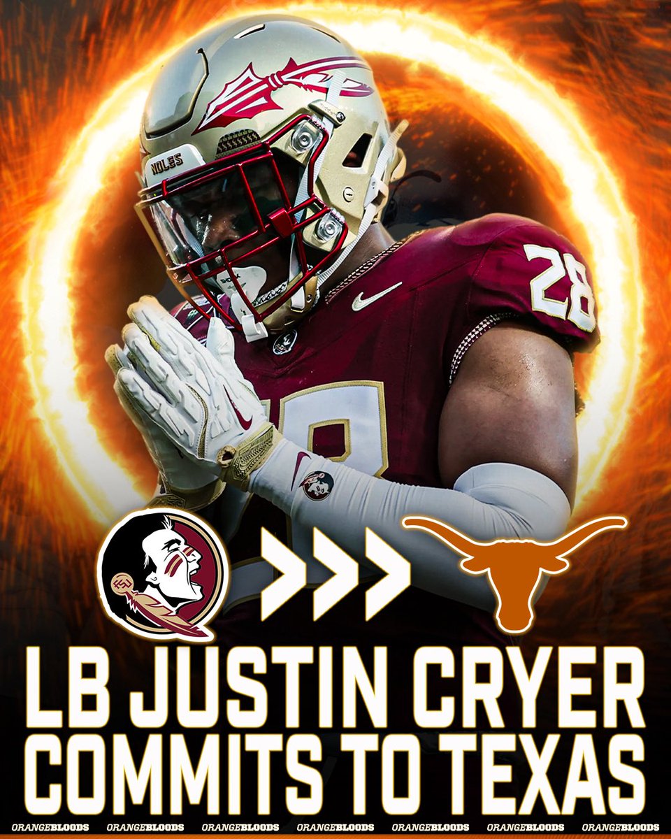 orangebloods_'s tweet image. BREAKING: Former Florida State LB Justin Cryer has Committed to Texas!

forums.orangebloods.com/index.php?thre…