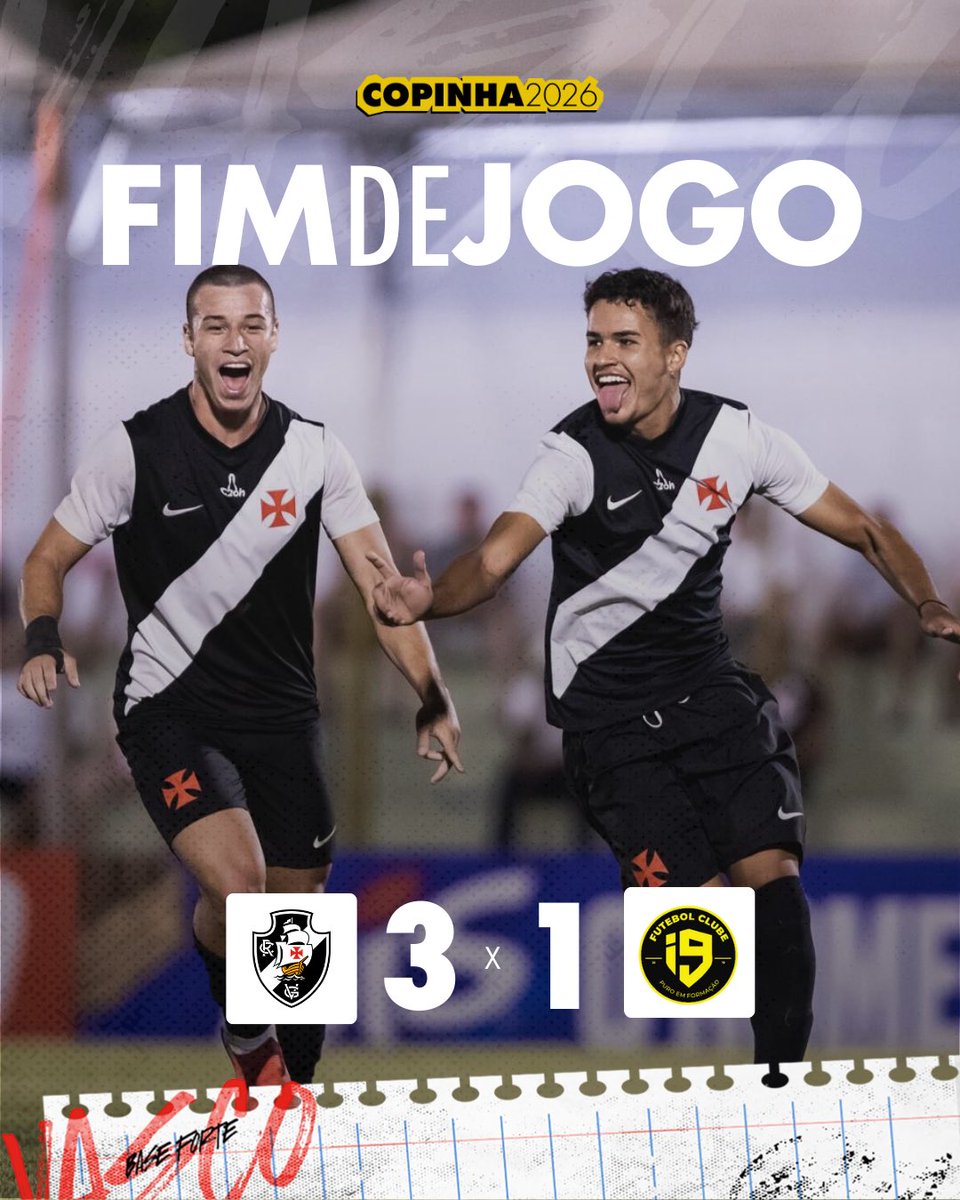 vascobase's tweet image. FIM DE JOGO! 💢

O TIME DA VIRADA VIRA, AMPLIA, SUPERA O I9 POR 3x1 E ESTÁ CLASSIFICADO PARA A PRÓXIMA FASE DA COPINHA! 🔄✔️⚽️

⚽️ BRUNO LOPES, PEDRO AUGUSTO E ANDREY FERNANDES MARCARAM PARA O VASCO! 

📸: Vinicius Gentil | #VascoDaGama 

#VASxI9FC
#Copinha2026
#BaseForte
