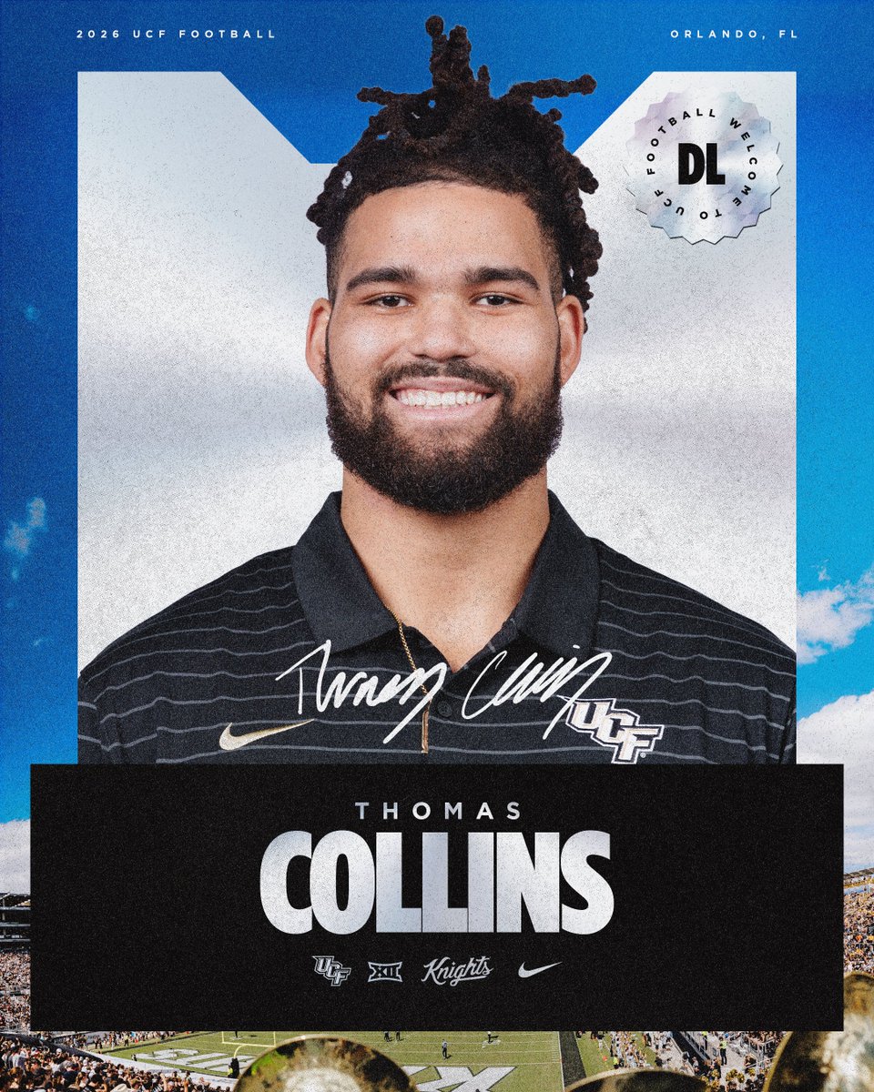 UCF_Football's tweet image. Welcome to UCF, @Collins_Thomas1 ⚔️