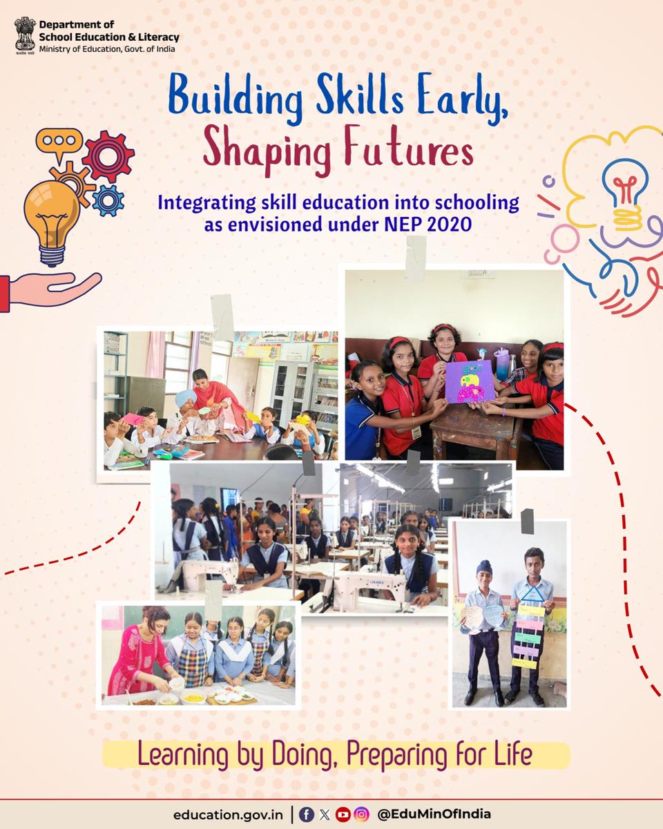 KVSZIETCHANDIG1's tweet photo. #SkillEducation, as envisaged in NEP 2020 and NCF (SE) is transforming education by breaking the silos between mainstream school education and skill-based learning. https://t.co/ADHcqt3bFE