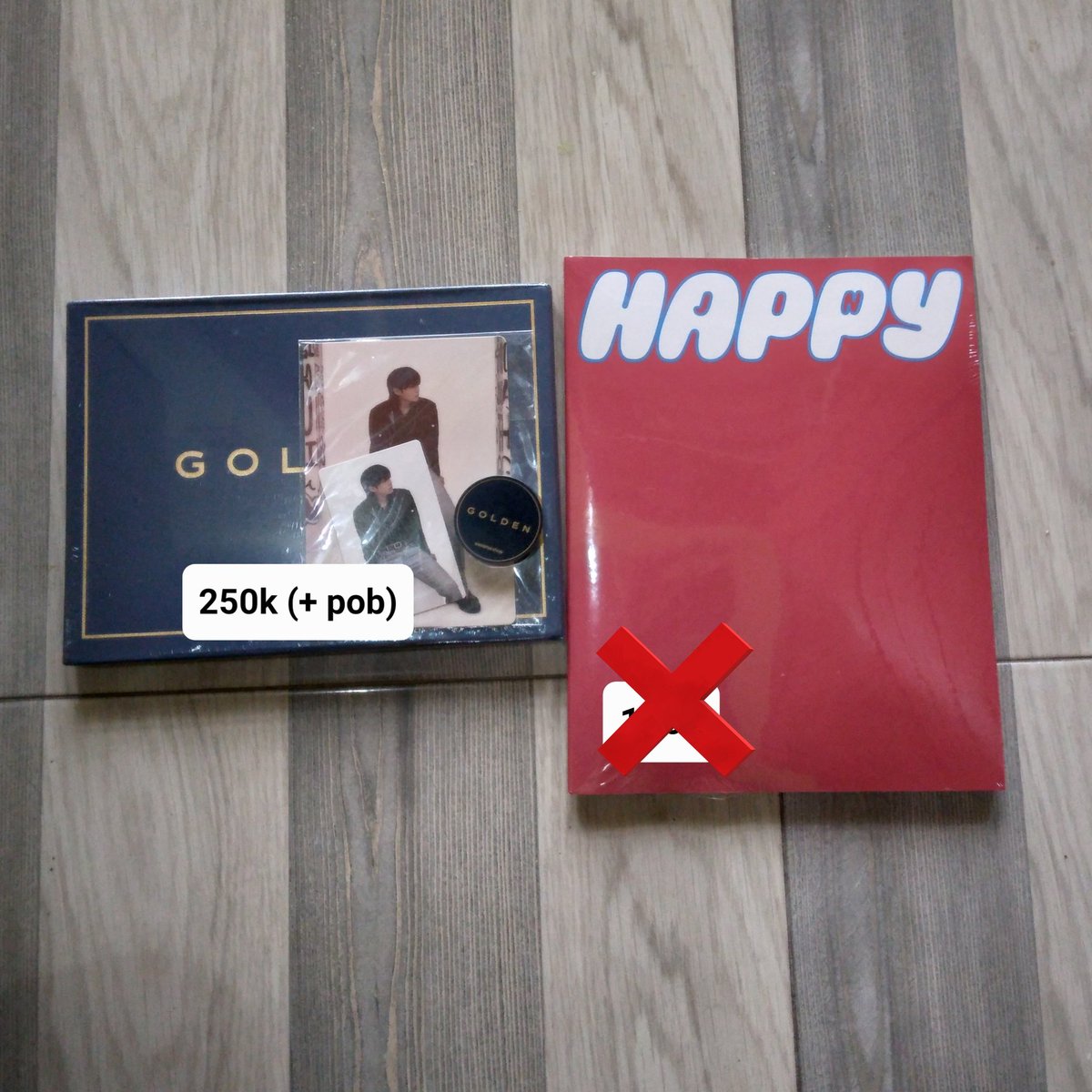 sweetsycha's tweet photo. Wts Album solo BTS 
Jungkook Golden 
Jin Happy

✅️ sealed
✅️ ready ina
❌️ excl pack

sell rd kamar army segel weverse benefit https://t.co/kAA6YKuYiW