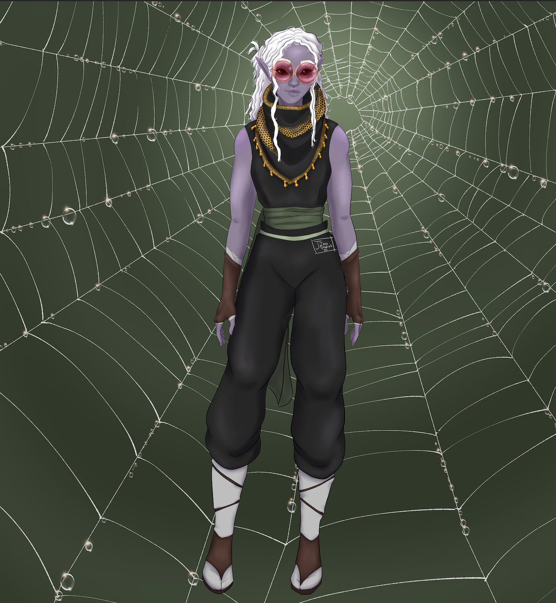 Jzero_Studios's tweet photo. Xalena's fit in the 3rd season of her campaign. She took a level in monk after spending a year rekindling a relationship with her lost lover who happens to be a monk. (More to come on their story) 😉
.
.
.
#dnd5e #characterart #spidercleric #monk #drow #artsyfartsy https://t.co/RgUDJgBhKT