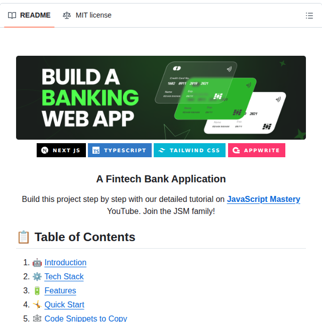 tom_doerr's tweet image. Fintech platform connects bank accounts and transfers money

github.com/adrianhajdin/b…