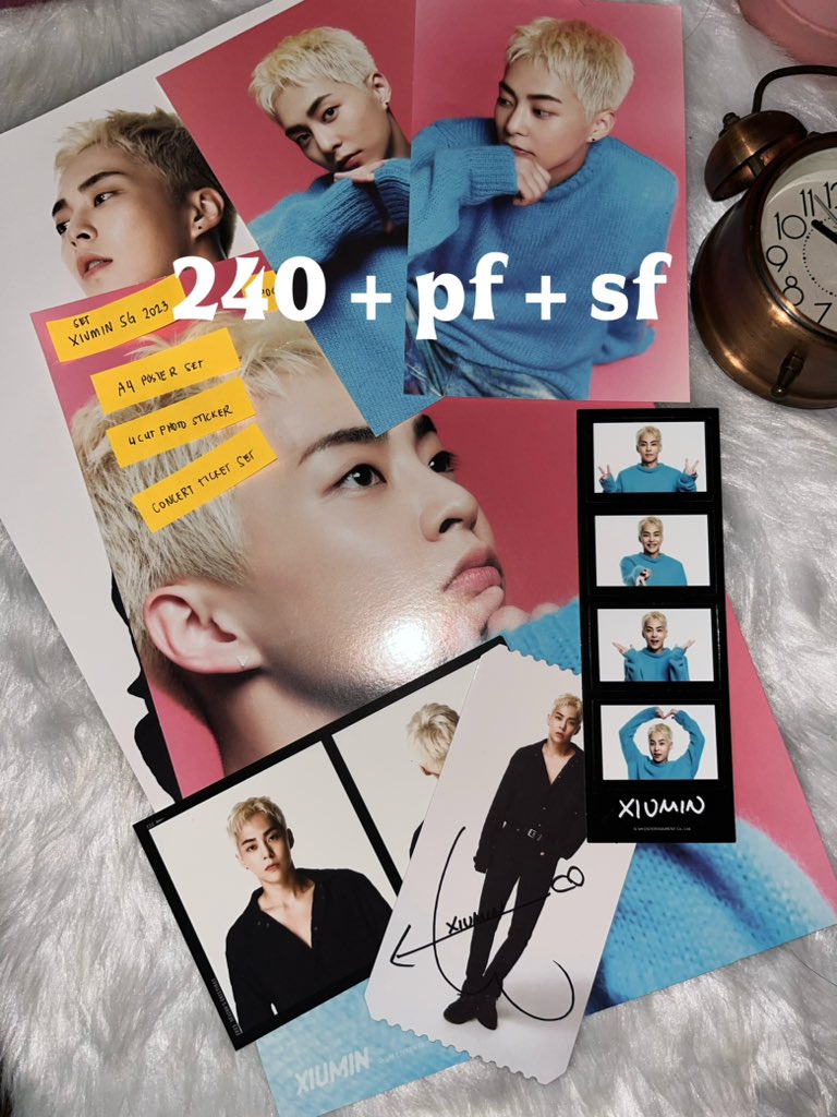 eriyah_boo's tweet photo. item code: xiumin sg set

2 A4 poster, 2 postcard, 1 4-cut photo sticker, 1 concert ticket set

good condi, minor dents sa poster

— ₱ + pf &amp; sf 
       💵 : maya/gcash
       dop : 3 days 
“mine + item code” https://t.co/N5uVAfxVbV