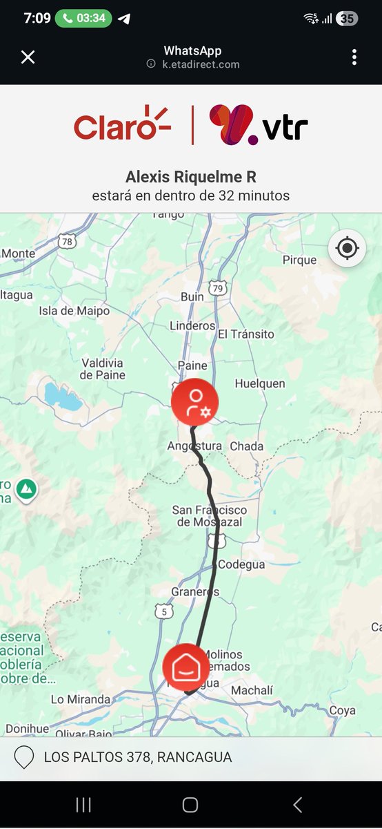 Jirrazabal5's tweet photo. @VTRsoporte  @VTRChile  @clarochile_cl     Ayer espere desde las 16:45 de la tarde hasta las 19:00 a los instaladores por una hora reservada,me llegaron  mensajes por WhatsApp indicando que venía hacia mi casa y nunca llego incluso el mapa me mostraba la ruta . Quien responde ? https://t.co/Xy4T9oVmAS