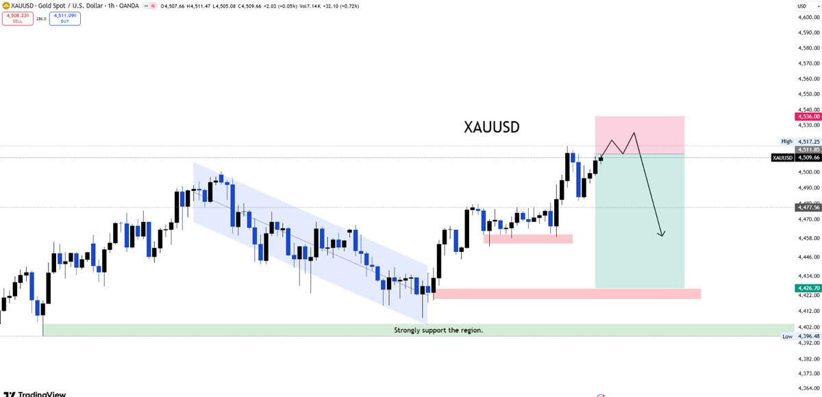 #xauusd #gold 

🚨🚨
Goldman Sachs: The Fed is likely to hold rates steady in January, but will cut rates twice more in the remainder of 2026.

This will likely trigger a significant withdrawal of funds from most institutions; be wary of buying at the peak.

I believe gold may