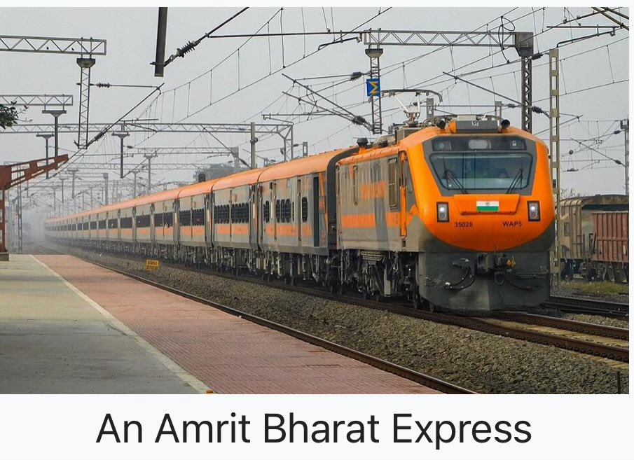 Amrit Bharat Express 🚆
A symbol of modern, fast and comfortable rail travel for the common passenger.
Delivering reliable, affordable and upgraded services across the nation.

#AmritBharatExpress
#IndianRailways
#ModernRailways
#MakeInIndia
#AtmanirbharBharat
#PassengerFirst