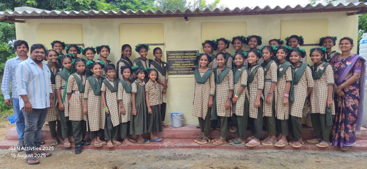 samaritans_ftn's tweet photo. Under Verisk CSR Grants 2025–26, four washrooms were constructed at AUPS Girls Tribal School, benefiting ~140 girl students who earlier lacked proper facilities. A small step toward dignity, hygiene, and regular schooling for tribal girls.
Regards,
Team
Samaritans For The Nation https://t.co/zJSQjsYl1X