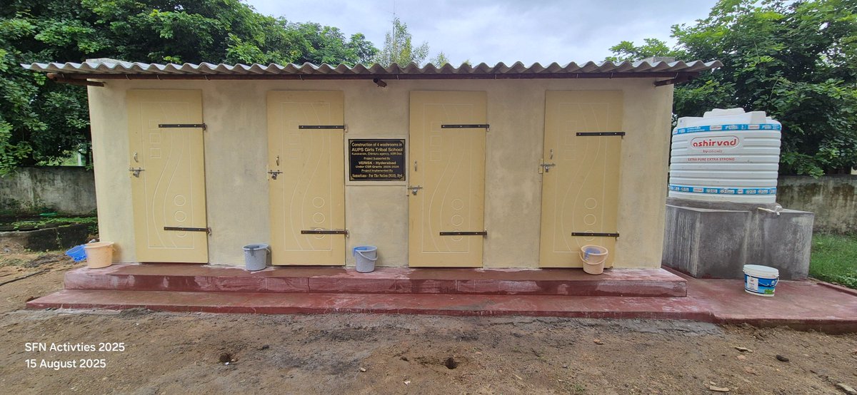 samaritans_ftn's tweet photo. Under Verisk CSR Grants 2025–26, four washrooms were constructed at AUPS Girls Tribal School, benefiting ~140 girl students who earlier lacked proper facilities. A small step toward dignity, hygiene, and regular schooling for tribal girls.
Regards,
Team
Samaritans For The Nation https://t.co/zJSQjsYl1X