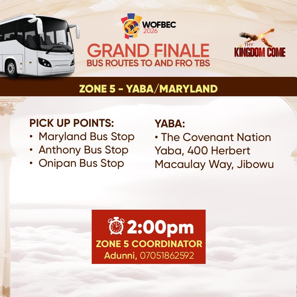 pastorpoju's tweet photo. Buses will be available to convey people from different locations in the Lagos area for the Grand Finale of @wofbec on Sunday the 11th of January. https://t.co/idGb4f4Twv