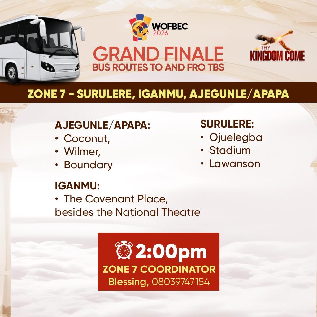 pastorpoju's tweet photo. Buses will be available to convey people from different locations in the Lagos area for the Grand Finale of @wofbec on Sunday the 11th of January. https://t.co/idGb4f4Twv